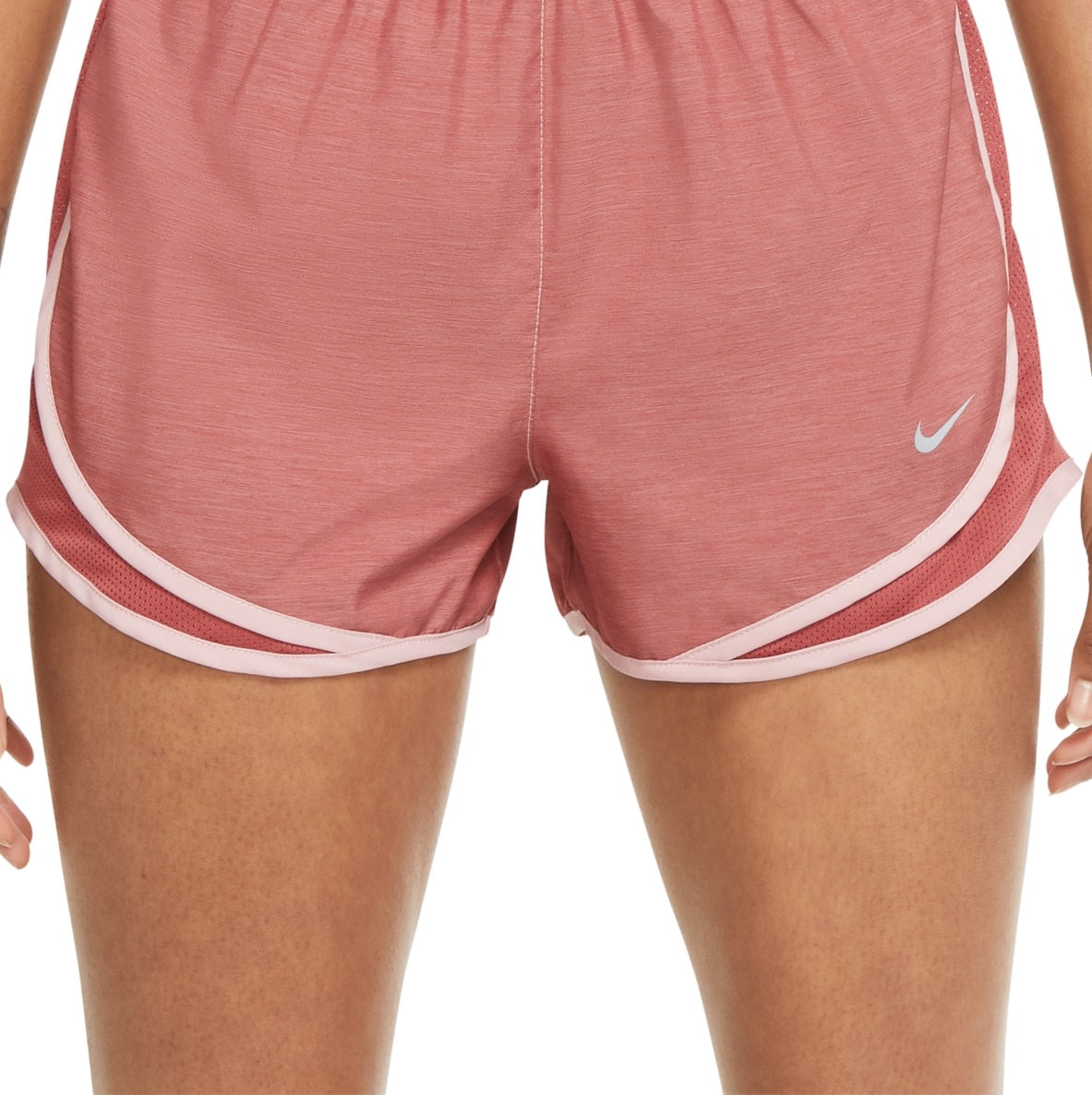 Nike Women's Dri Fit Solid Tempo Running Shorts Pink Size Large