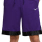Nike Men's Dri FIT Elite Stripe Basketball Shorts Purple Size Large