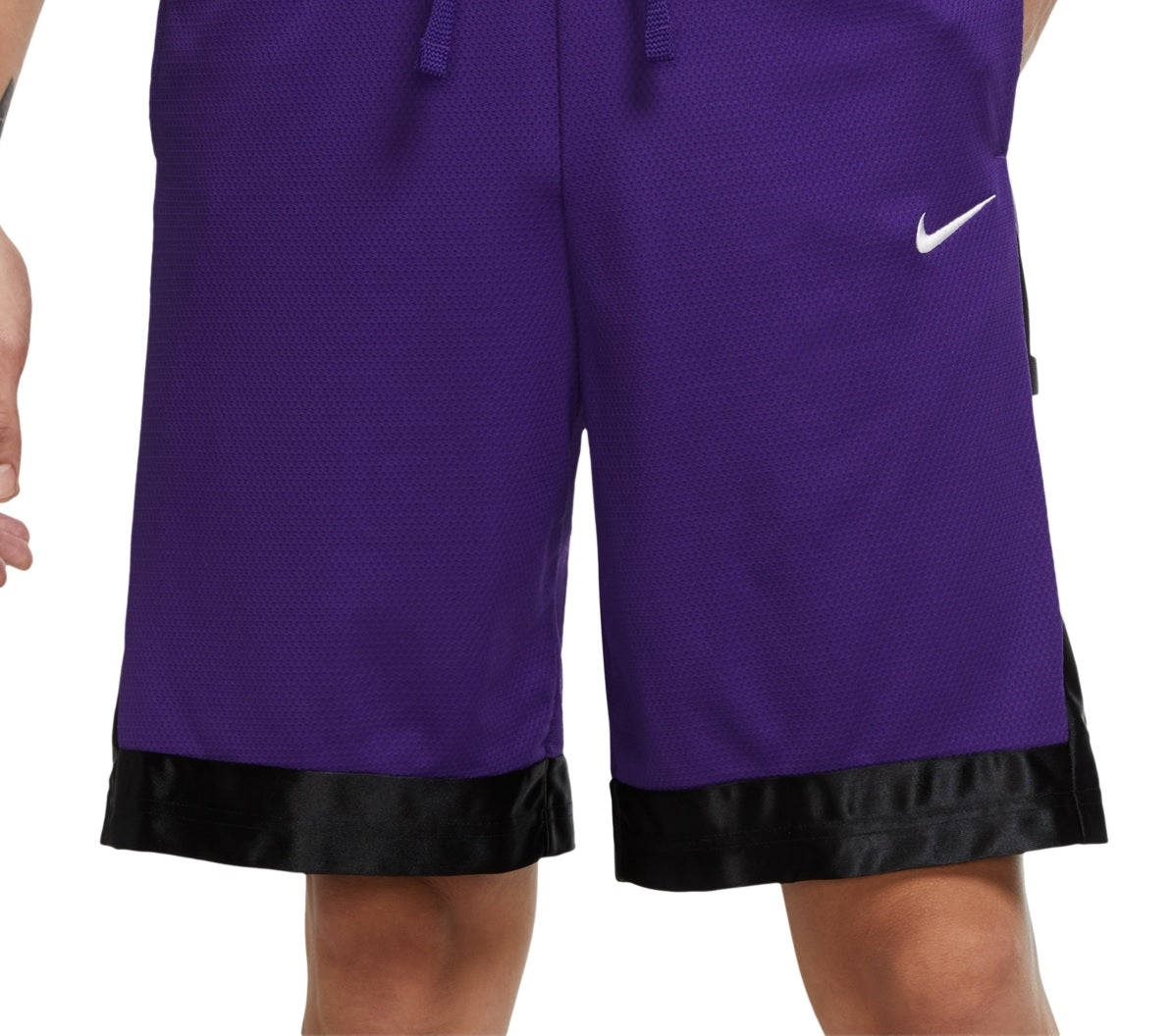 Nike Men's Dri FIT Elite Stripe Basketball Shorts Purple Size Large