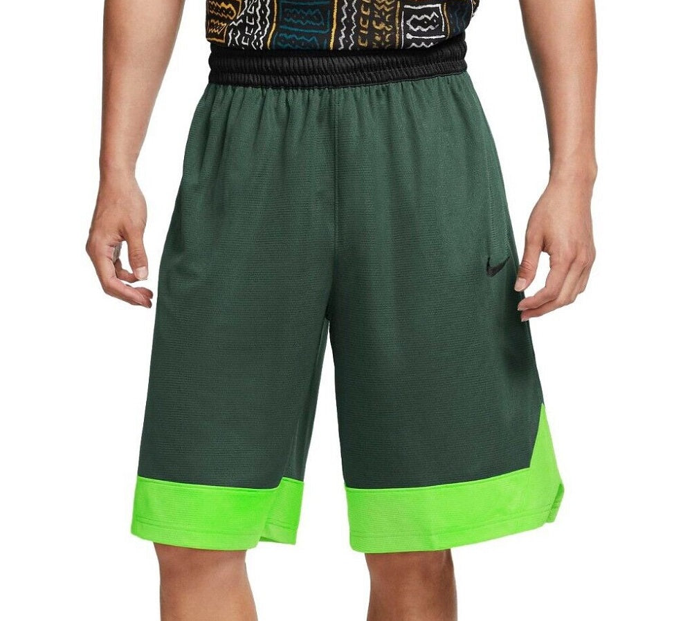 Nike Men's Dri FIT 10 Durasheen Basketball Workout Shorts Green Size Medium
