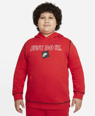 Nike Big Boy's Sportswear Jdi Pullover Hoodie Red Size XL