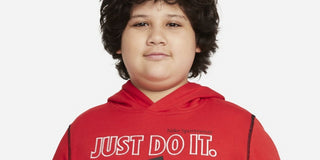 Nike Big Boy's Sportswear Jdi Pullover Hoodie Red Size XL