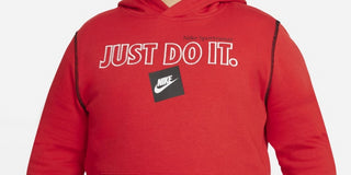 Nike Big Boy's Sportswear Jdi Pullover Hoodie Red Size XL