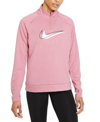 Nike Women's Quarter Zip Graphic Sweatshirt Pink Size 3X