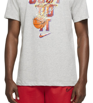 Nike Men's Just Do It Hoop T-Shirt Gray Size Small
