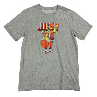 Nike Men's Just Do It Hoop T-Shirt Gray Size XX-Large