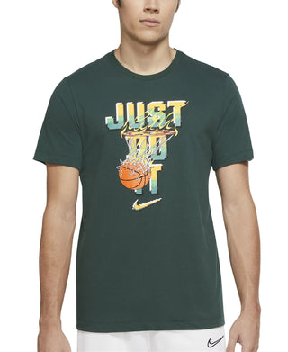 Nike Men's Just Do It Hoop T-Shirt Green Size Medium