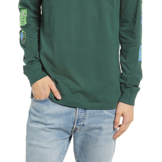 Nike Men's Basketball Graphic Long Sleeve Shirt Green Size XX-Large