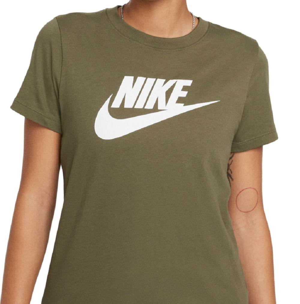 Nike Women's Sportswear Cotton Logo T-Shirt Green Size Small