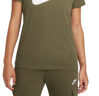 Nike Women's Sportswear Cotton Logo T-Shirt Green Size Small
