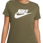 Nike Women's Sportswear Cotton Logo T Shirt Green Size Large