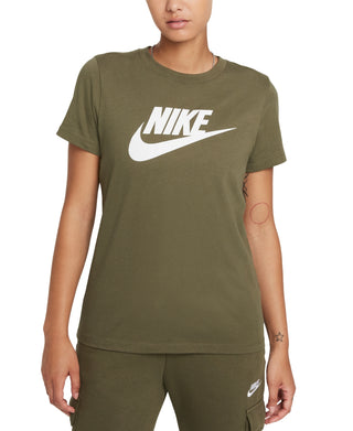 Nike Women's Sportswear Cotton Logo T Shirt Green Size Large