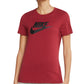 Nike Women's Sportswear Cotton Logo T-Shirt Red Size X-Small