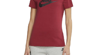 Nike Women's Sportswear Cotton Logo T-Shirt Red Size Large
