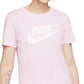 Nike Women's Sportswear Cotton Logo T-Shirt Pink Size X-Small