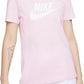 Nike Women's Sportswear Cotton Logo T-Shirt Pink Size X-Small