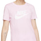 Nike Women's Sportswear Cotton Logo T-Shirt Pink Size Small