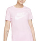 Nike Women's Sportswear Cotton Logo T-Shirt Pink Size Medium
