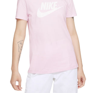 Nike Women's Sportswear Cotton Logo T-Shirt Pink Size Medium