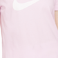 Nike Women's Sportswear Cotton Logo T-Shirt Pink Size Large