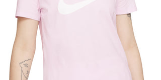 Nike Women's Sportswear Cotton Logo T-Shirt Pink Size Large