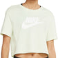 Nike Women's Sportswear Cotton Logo Cropped T-Shirt Green Size X-Large