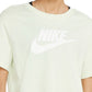 Nike Women's Sportswear Cotton Logo Cropped T-Shirt Green Size X-Large