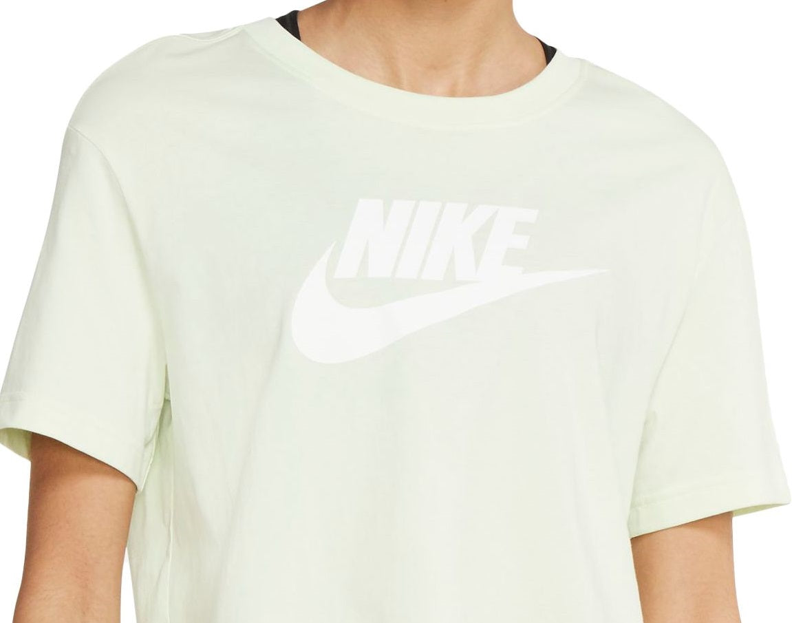 Nike Women's Sportswear Cotton Logo Cropped T-Shirt Green Size X-Large
