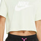 Nike Women's Sportswear Cotton Logo Cropped T-Shirt Green Size X-Large