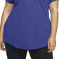 Nike Women's Sportswear Cotton Logo T-Shirt Blue Size 1X