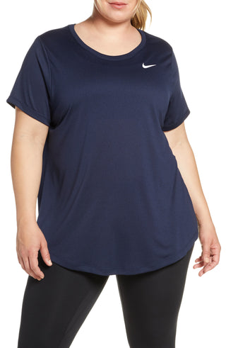 Nike Women's Plus Dry Legend Training Top Blue Size 1X
