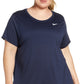 Nike Women's Plus Dry Legend Training Top Blue Size 1X