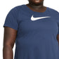 Nike Women's Dri Fit Logo Cropped Top Blue Size 1X