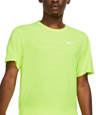 Nike Men's Dri Fit Miler T-Shirt Yellow Size Small