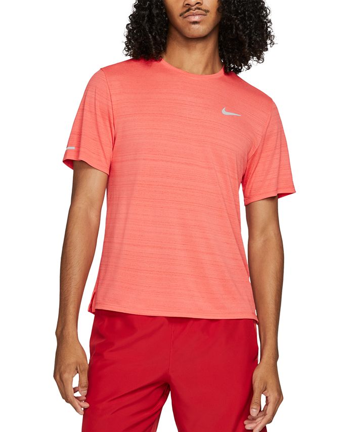 Nike Men's Dri Fit Miler T-Shirt Orange Size X-Large