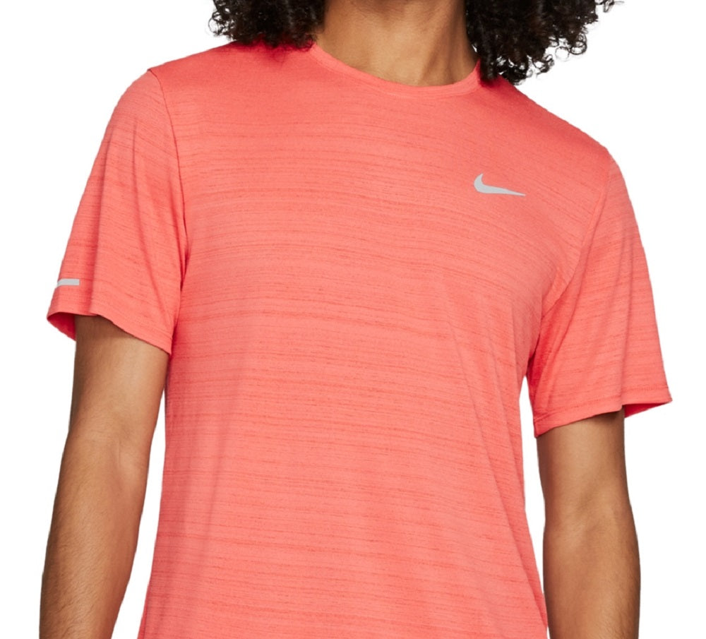 Nike Men's Dri Fit Miler T-Shirt Orange Size X-Large