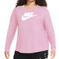 Nike Women's Cotton Graphic Top Pink Size 1X