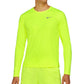 Nike Men's Dri Fit Miler Long Sleeve Running Shirt Yellow Size XX-Large