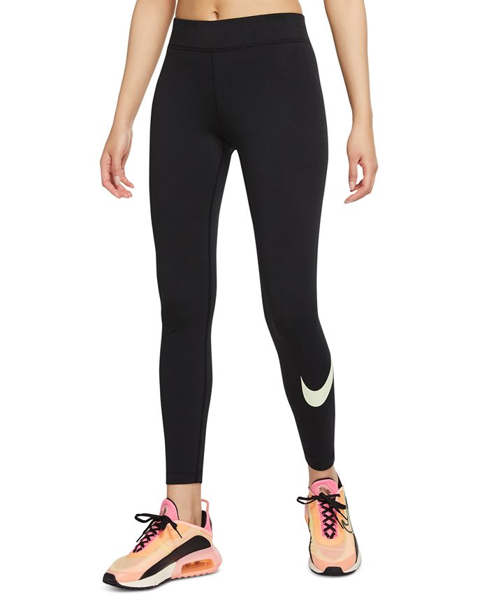 Nike Women's Sportswear Swoosh Leggings Black Size X-Small