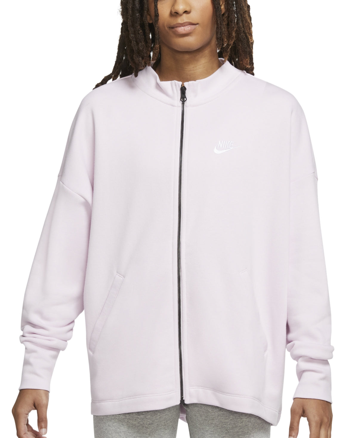 Nike Women's Essential Fleece Cardigan Pink Size S
