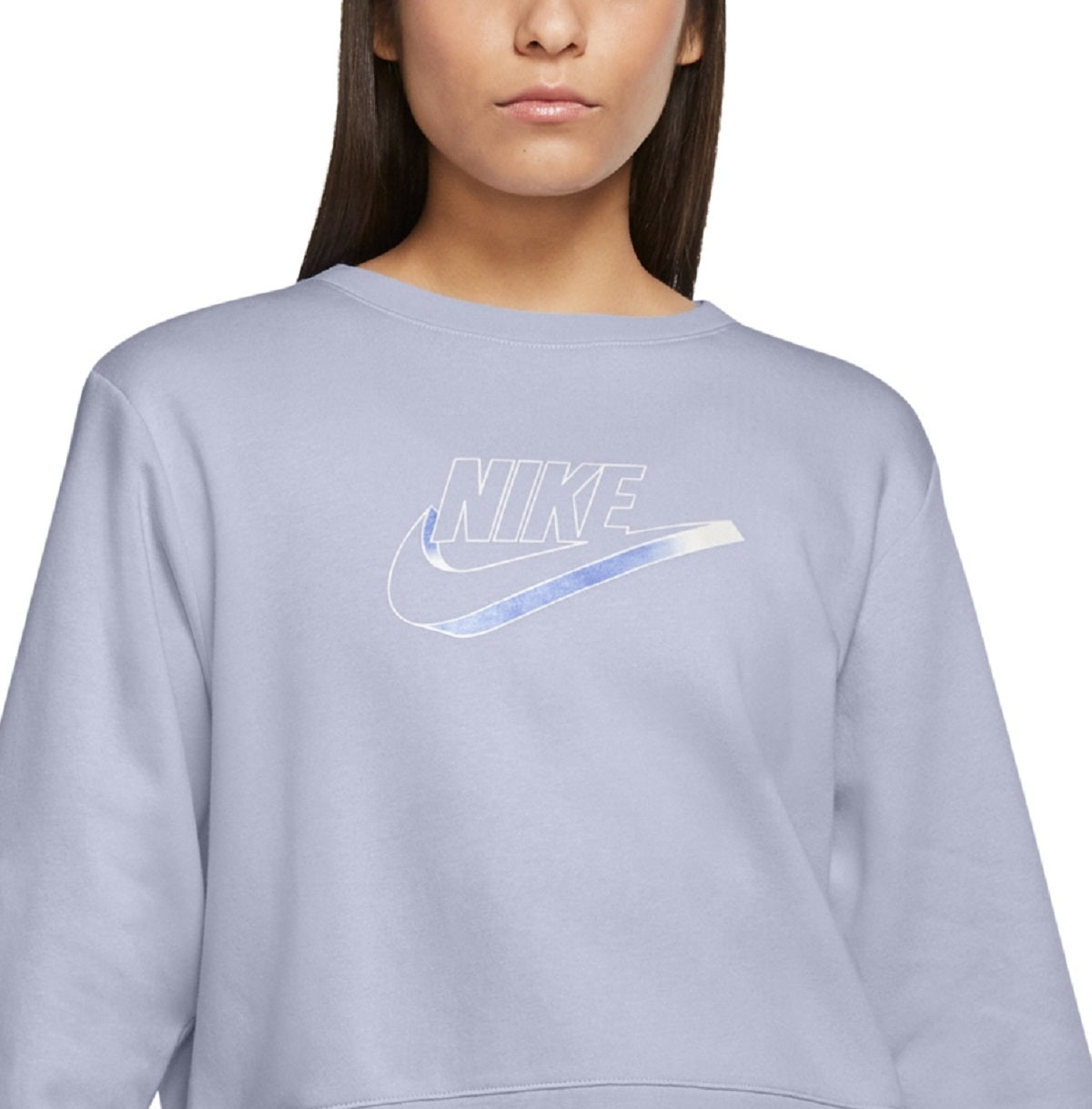 Nike Women's Easy Fleece Crewneck Top Blue Size X-Small