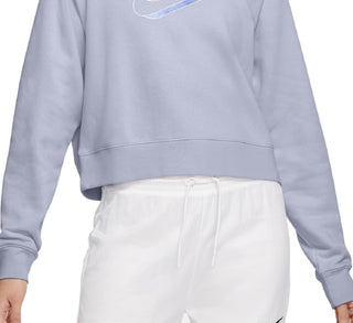 Nike Women's Easy Fleece Crewneck Top Blue Size X-Small