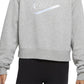 Nike Women's Easy Fleece Crewneck Top Gray Size Medium