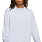 Nike Women's Easy Fleece Half Zip Top Blue Size Medium