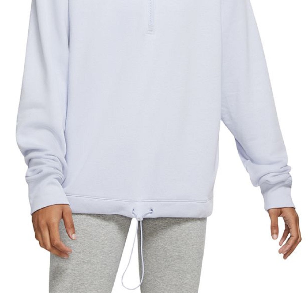 Nike Women's Easy Fleece Half Zip Top Blue Size Medium