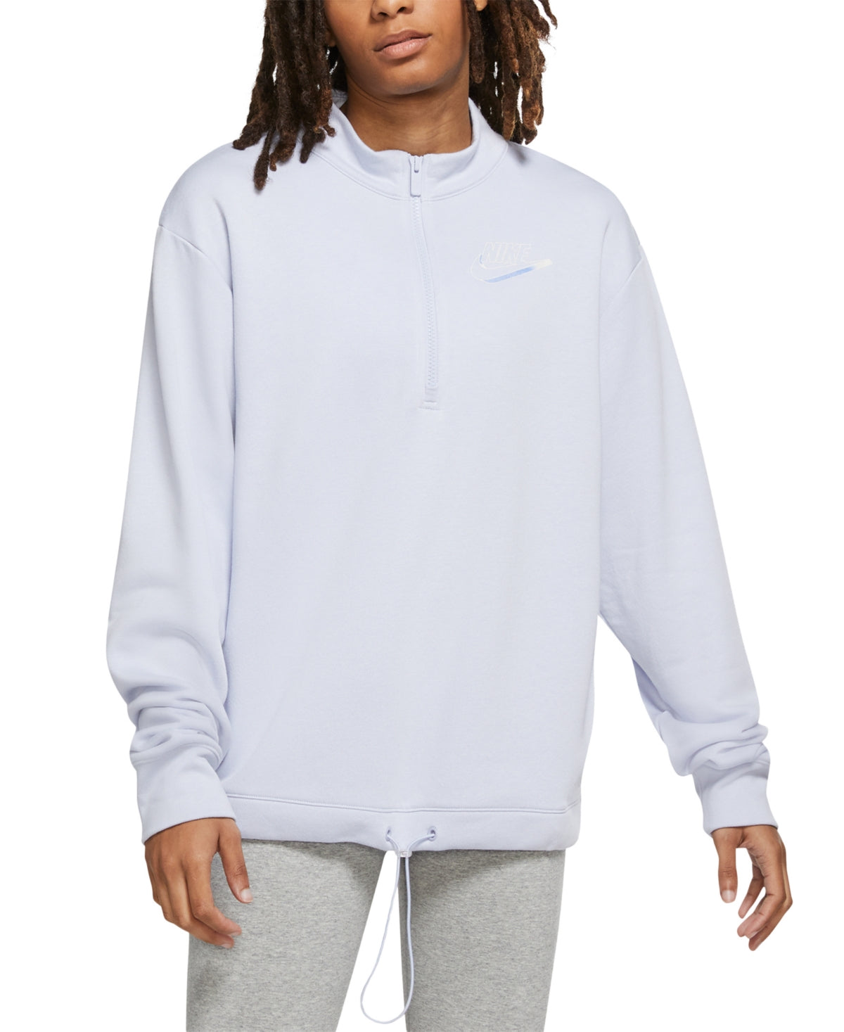 Nike Women's Easy Fleece Half Zip Top Blue Size X-Large