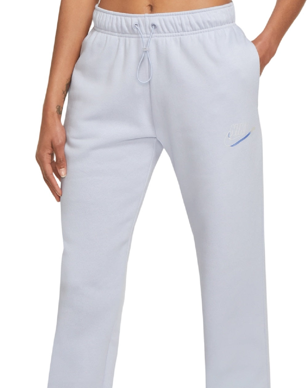 Nike Women's Sportswear Fitted Fleece Jogger Pants Blue Size Medium