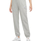 Nike Women's Fitted Fleece Jogger Pants Grey Size Large