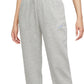 Nike Women's Fitted Fleece Jogger Pants Grey Size Large