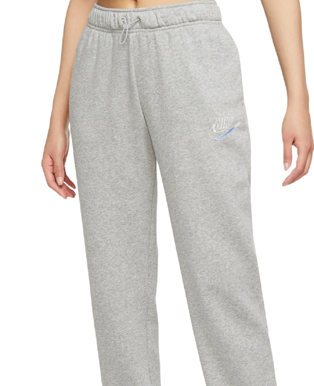Nike Women's Fitted Fleece Jogger Pants Grey Size Large